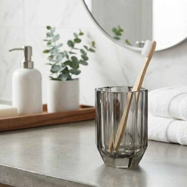 Vitale Cam Diş Fırçalık Gri (KB10001KR) - 1