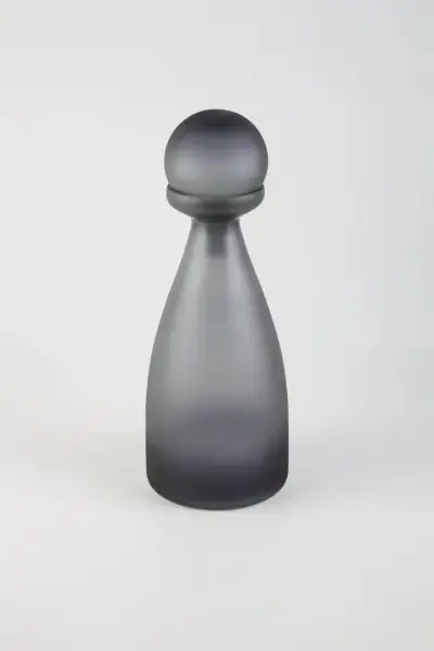 Vitale Cam Gri Şişe 15*15*40 cm(AK.KV0607) - 1