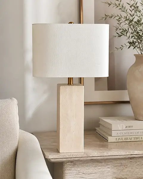 Vitale Doğal Taş Abajur 35.5*35.5*62 cm (AY.VTL-0113) - 1