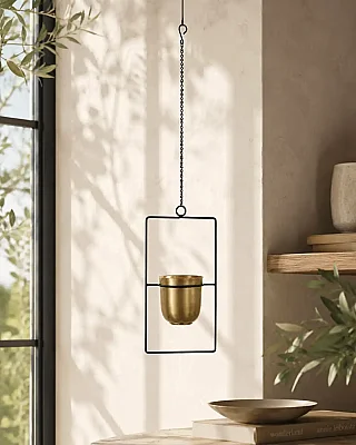 Vitale Duvar Askılı Dekor Vazo Büyük 48*26 Cm (AK.IR0038) - 1