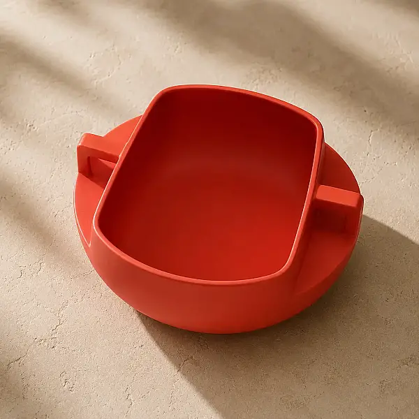 Vitale Handle Kulplu Kırmızı Kase 25*25*11 cm (AK.JL0035) - 5