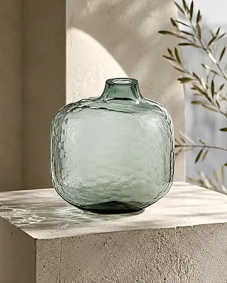 Vitale Ice Cam Mavi Petek Vazo 21.5*22*10 cm(AK.KV0635) - 1