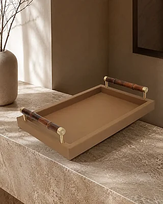 Vitale Joy Bambu Saplı Kapuçino Tepsi 25*38*3 cm (AK.KV0114) - 1