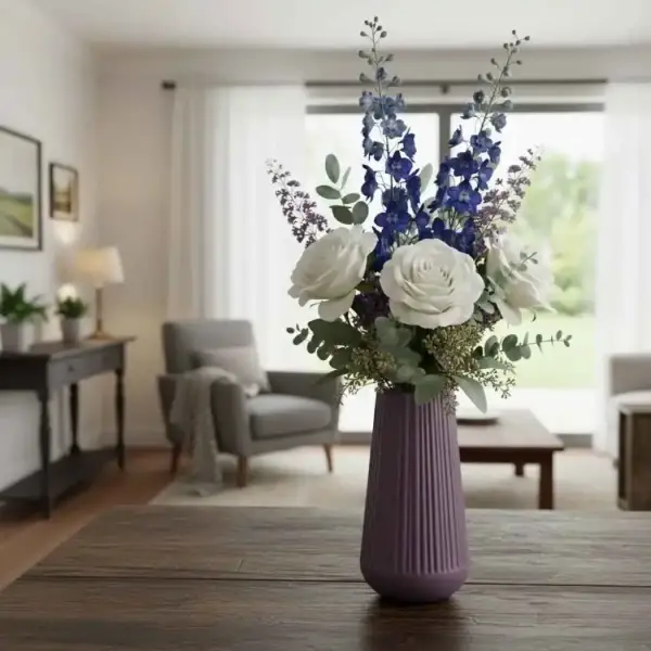 Vitale Küçük Mor Vazo 9*9*19 cm (AK.JL0071) - 1