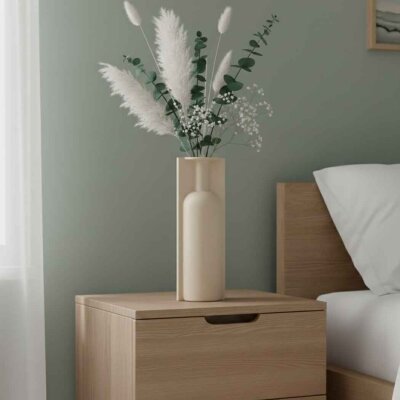 Vitale Lip Beyaz Vazo Büyük 13*10*36 cm (AK.JL0012) - Vitale