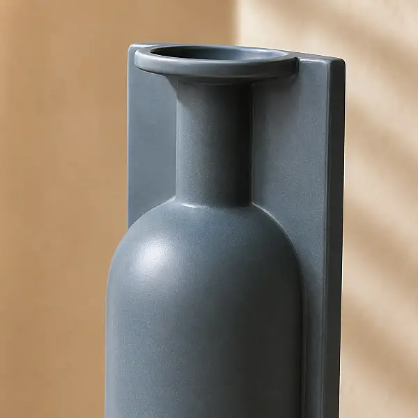 Vitale Lip Koyu Gri Vazo Büyük 13*10*36 cm (AK.JL0011) - 4