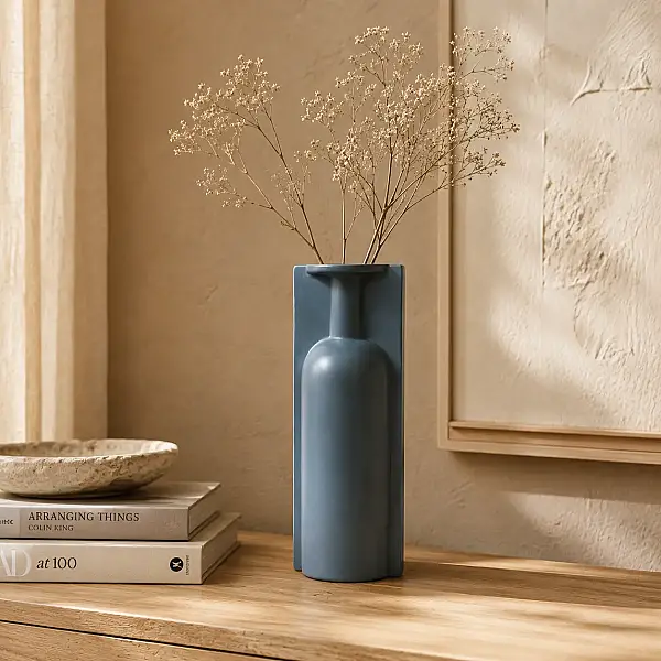Vitale Lip Koyu Gri Vazo Büyük 13*10*36 cm (AK.JL0011) - 6