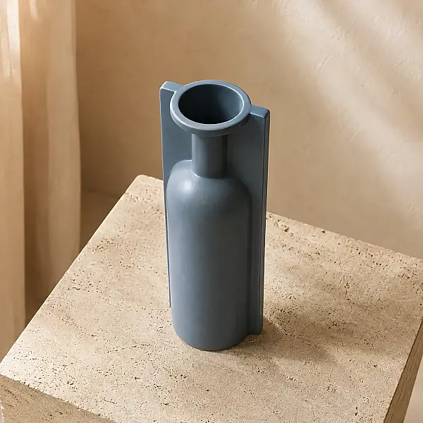 Vitale Lip Koyu Gri Vazo Büyük 13*10*36 cm (AK.JL0011) - 7