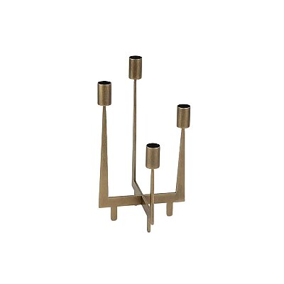 Vitale Lyon Gold Metal 4 lü Mumluk 17*17*29.5 cm (AK.LE0098) - Vitale