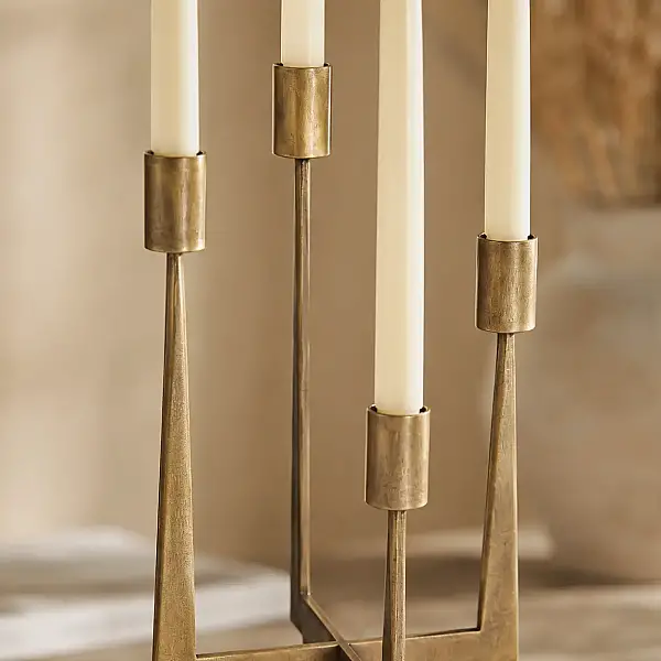 Vitale Lyon Gold Metal 4 lü Mumluk 17*17*29.5 cm (AK.LE0098) - 4