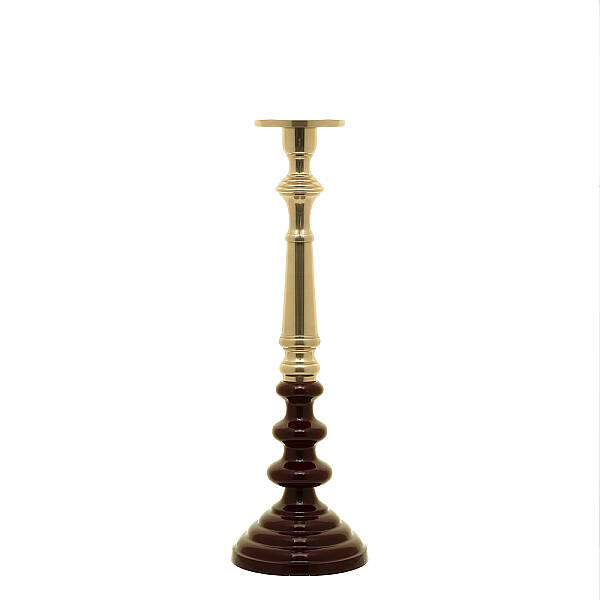 Vitale Mat Antik Pirinç Mumluk 17*17*57 cm (AK.IV0067) - 2
