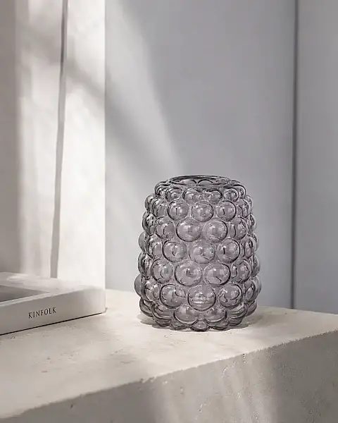 Vitale Mavi Kabarcık Cam Vazo 17*17*20 cm (AK.JK0042) - 1