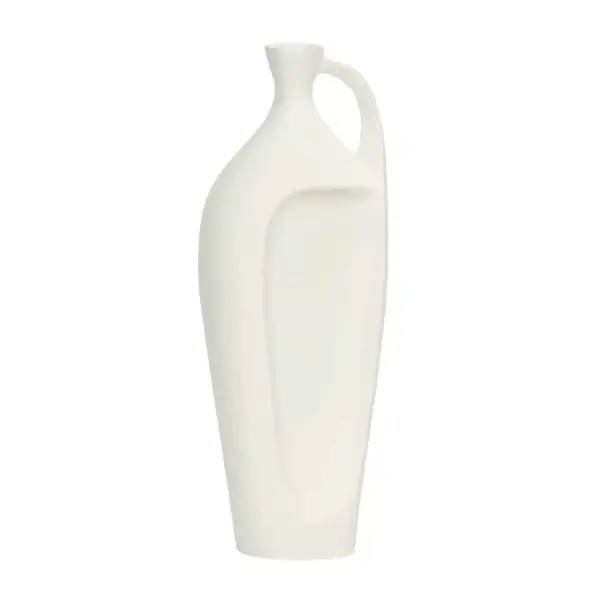 Vitale Metal Anahtar Beyaz Vazo 8*14*37 cm (AK.IU0494) - 1