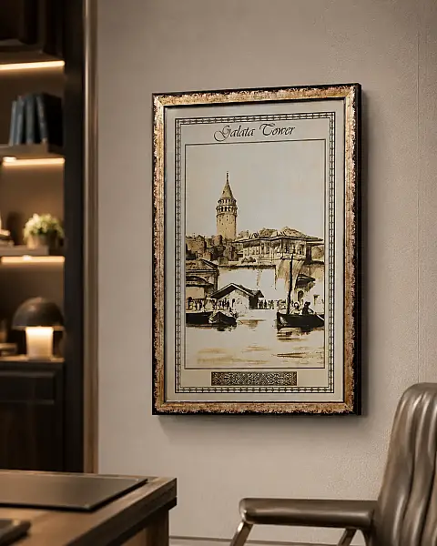 Vitale Metal Baskı Galata Duvar Dekoru (AK.GF0027) - 1