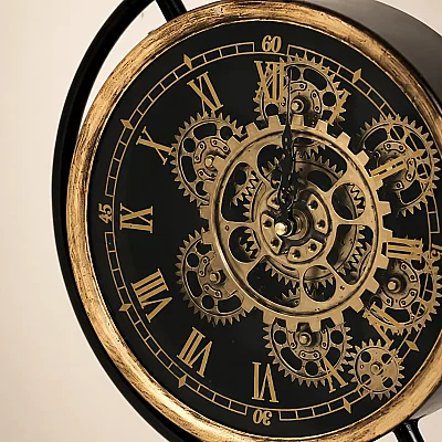 Vitale Metal Dünya Duvar Saati 29*18*43 cm (AK.JI0040) - 5