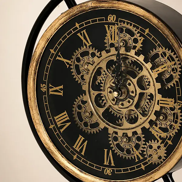 Vitale Metal Dünya Duvar Saati 29*18*43 cm (AK.JI0040) - 5