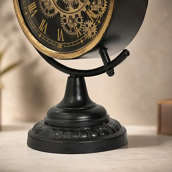 Vitale Metal Dünya Duvar Saati 29*18*43 cm (AK.JI0040) - 6