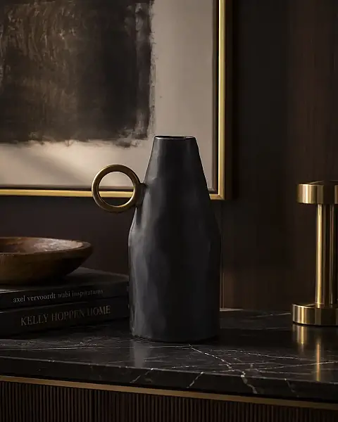 Vitale Metal Yüzüklü Vazo 15*22*32 cm (AK.KA0012) - 1
