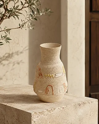 Vitale Nil Hamur Yazılı Vazo 28*18*18 cm(AK.KV0568) - 1