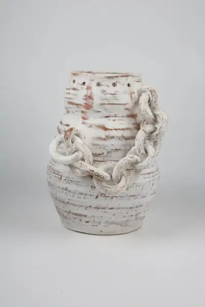 Vitale Nil Seramik Halka Vazo 30*23*23 cm(AK.KV0558) - 1