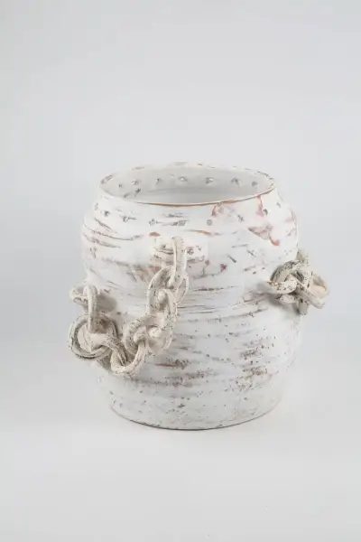 Vitale Nil Seramik Halka Vazo 30*30*30 cm(AK.KV0559) - 1