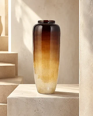 Vitale Ombre Kahverengi Uzun Vazo 28*66 cm(AK.KV0023) - 1