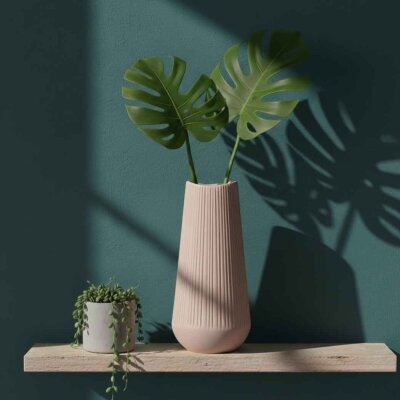 Vitale Moleanos Pembe Vazo Orta 12*12*25 Cm (AK.JL0063) - Vitale