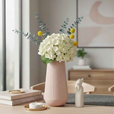 Vitale Moleanos Pembe Vazo Büyük 18*18*35 Cm (AK.JL0060) - Vitale