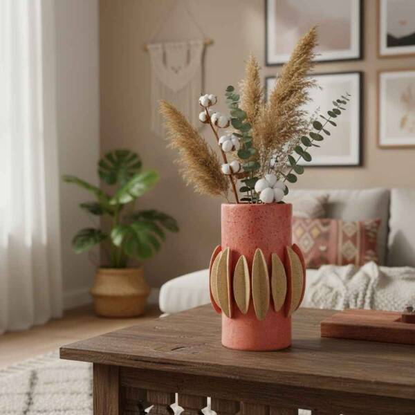 Vitale Seramik Kırmızı Summer Vazo 20*20*27 cm (AK.KD0002) - 1