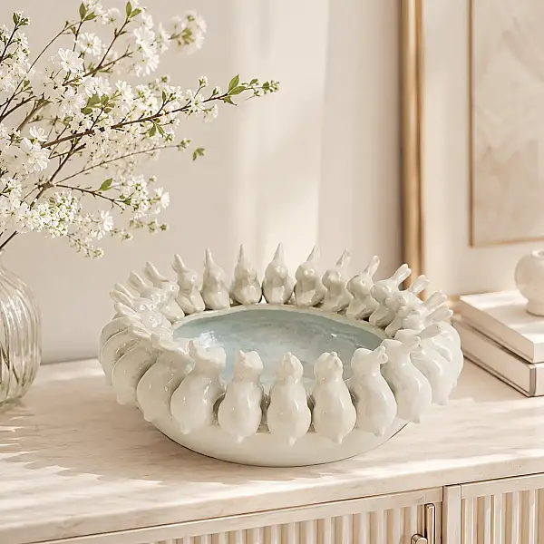 Vitale Seramik Tavşanlı Meyvelik (AK.KD0009) - 3
