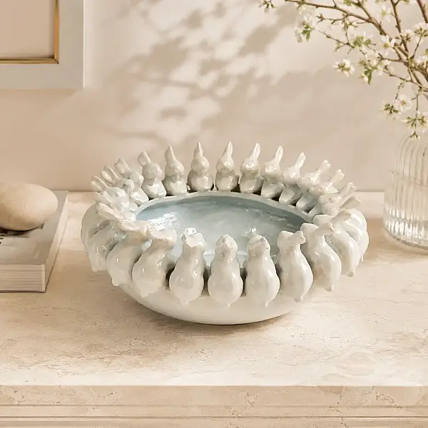 Vitale Seramik Tavşanlı Meyvelik (AK.KD0009) - 4