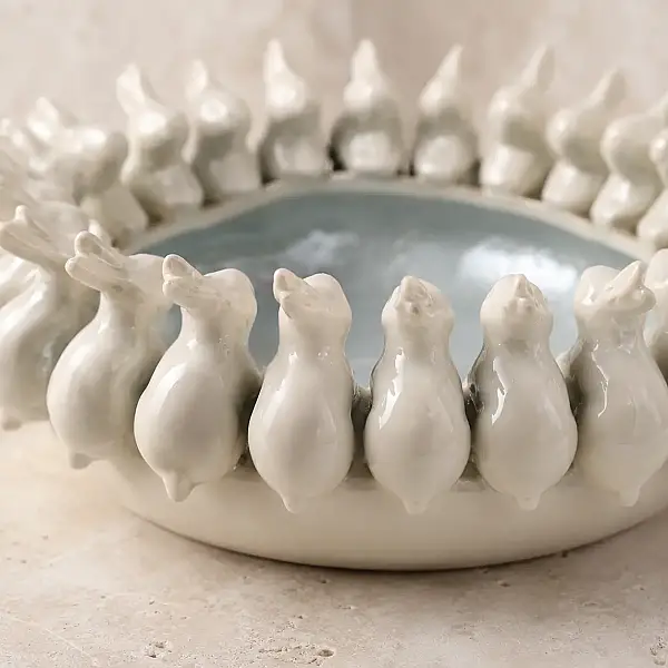 Vitale Seramik Tavşanlı Meyvelik (AK.KD0009) - 6