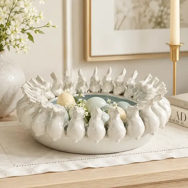 Vitale Seramik Tavşanlı Meyvelik (AK.KD0009) - 7
