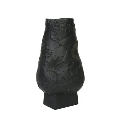 Vitale Siyah Dalgalı Vazo 24*22*31 cm (AK.JM00021) - 