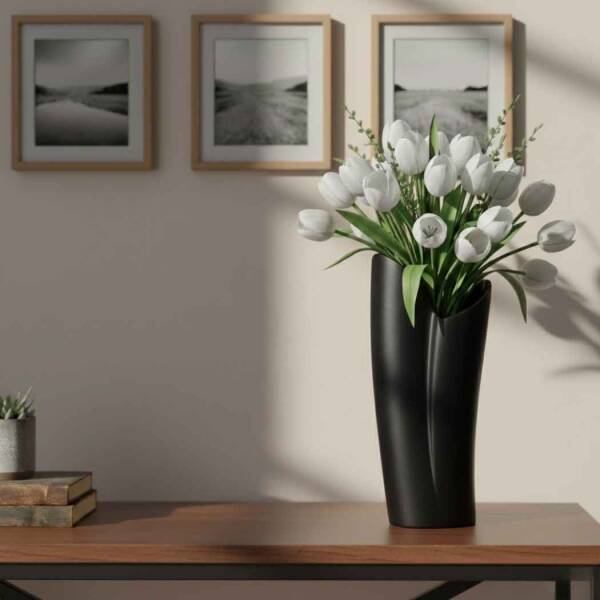 Vitale Siyah Vazo 11*18*39 cm (AK.JM00013) - 1