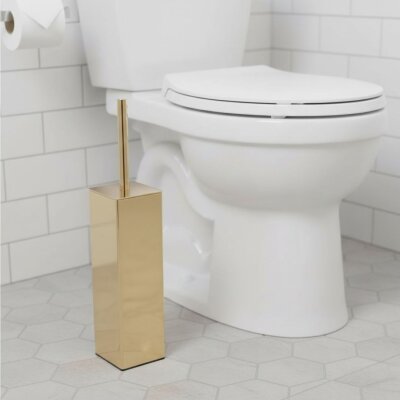 Vitale Kare Tuvalet Fırçalığı Gold Renk (KBW-822GL) - Vitale