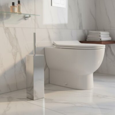 Vitale Kare Tuvalet Fırçalığı Krom Renk (KBW-822CR) - Vitale