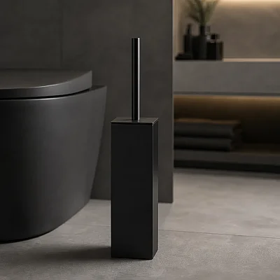 Vitale Kare Tuvalet Fırçalığı Mat Siyah (KBW-822MB) - 1