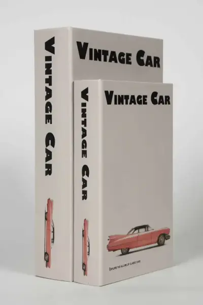 Vitale Vintage Car Kitap Kutu 33*22*7 cm (AK.JI0072) - 1
