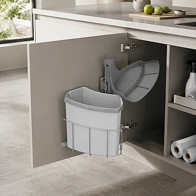 Vauth Sagel Envi Center 1 Kapağa Bağlı 18L Çöp Kovası 400mm (90003713) - 1