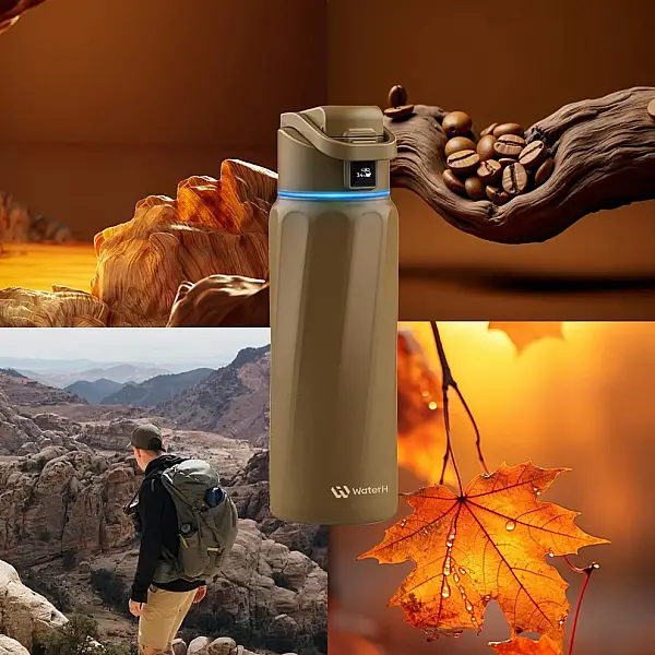 WaterH Akıllı Termos Kahverengi 710 Ml (WTH710-KAHVE) - 4