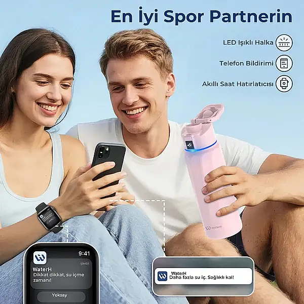 WaterH Akıllı Termos Pembe 710 Ml (WTH710-PEMBE) - 3
