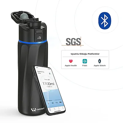 WaterH Akıllı Termos Siyah 710 Ml (WTH710-SİYAH) - 5