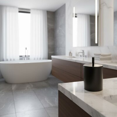 Windisch Barcelona Tezgah Üstü Pamukluk Mat Siyah (A.1WC.88138/N) - Windisch