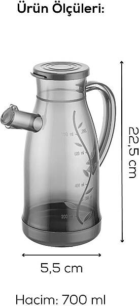 Yağlık Sirkelik Şeffaf Sosluk 700 Ml (AMZ23) - 5