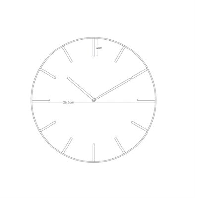 Yamazaki Ahşap/Siyah Duvar Saati Çap: 26,5 cm (YM 4108) - 4