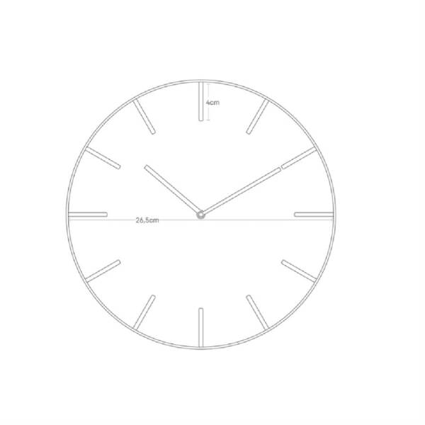 Yamazaki Ahşap/Siyah Duvar Saati Çap: 26,5 cm (YM 4108) - 4