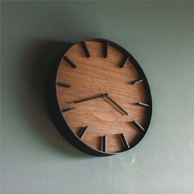 Yamazaki Ahşap/Siyah Duvar Saati Çap: 26,5 cm (YM 4108) - Yamazaki