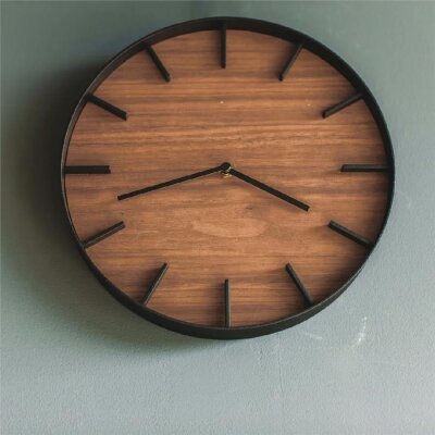 Yamazaki Ahşap/Siyah Duvar Saati Çap: 26,5 cm (YM 4108) - 3
