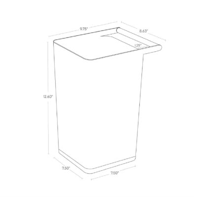 Yamazaki Como Çöp Kovası Beyaz 10 Lt (YM 3132) - 3